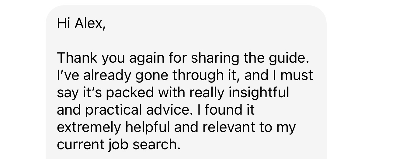 Buyer feedback — insightful and practical advice